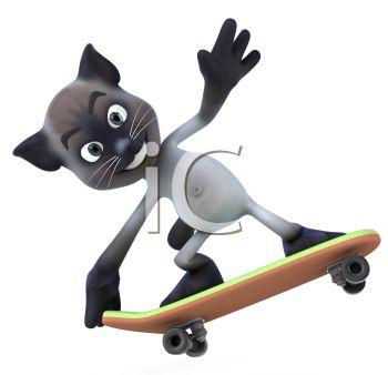 350x338 Royalty Free Cliprt Image 3d Siamese Cat Doing Trick On