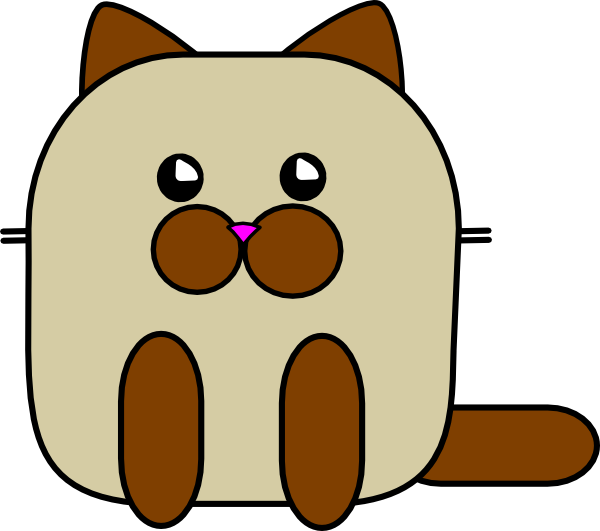 600x531 Siamese Kitty Clip Art