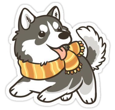 375x360 Siberian Husky Sticker