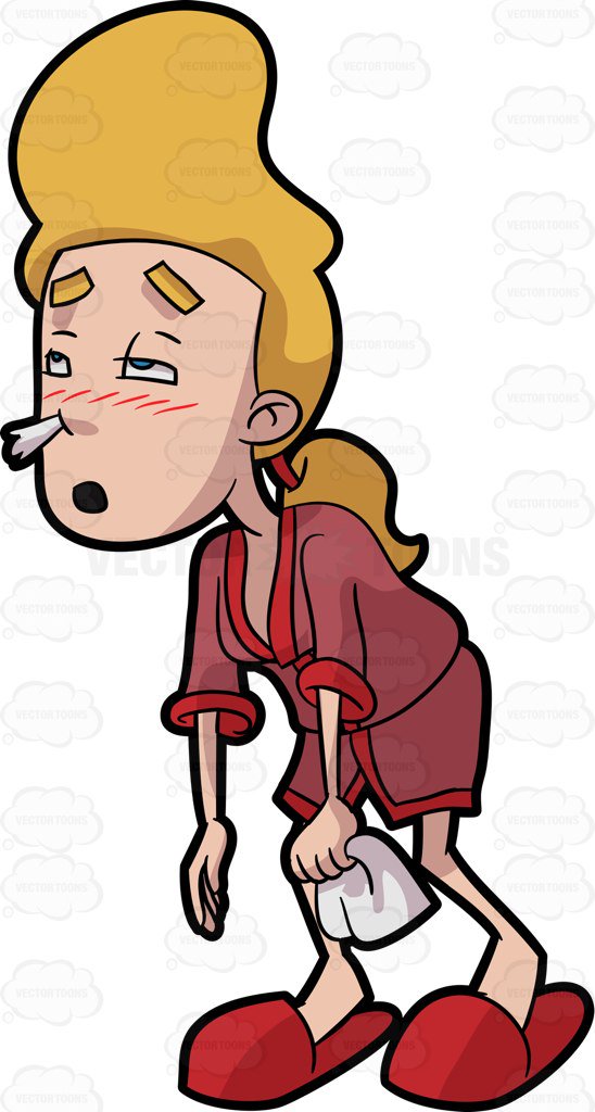 548x1024 A Sick Girl With A Runny Nose Cartoon Clipart