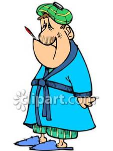 225x300 Sick Guy Clipart