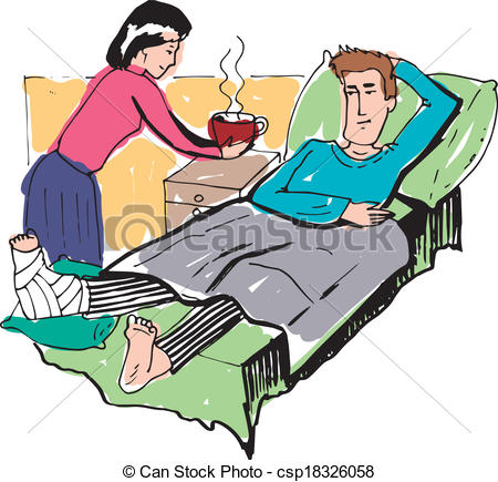 450x435 Sick Man, Vector Clipart Vector