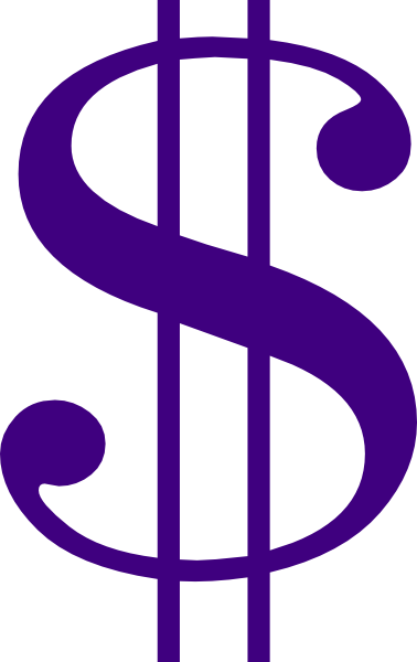 378x600 Purple Clipart Dollar Sign