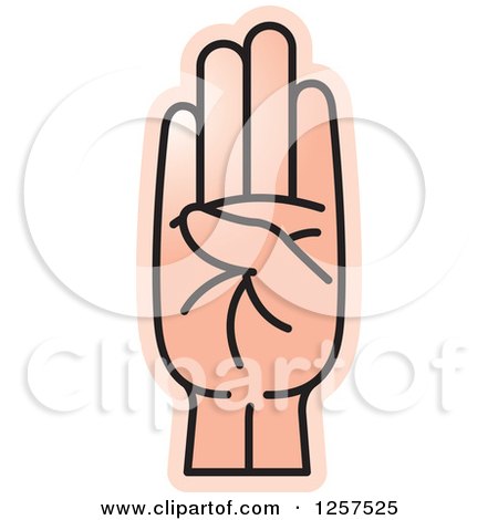450x470 Clipart Of A Sign Language Hand Gesturing Letter H