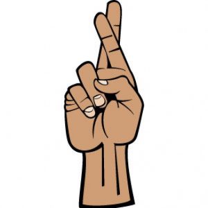 300x300 Fingers Crossed Clip Art Good Luck Hand Gesture Vector Free