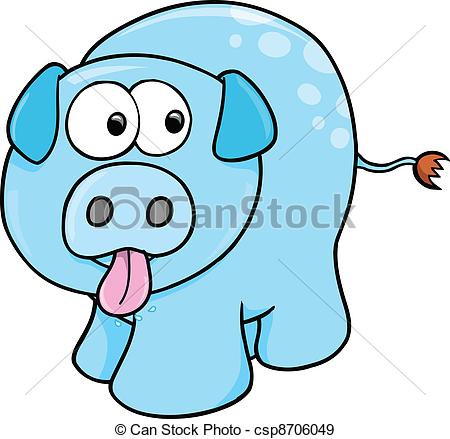 450x439 Silly Farm Pig Vector Illustration Art Eps Vectors