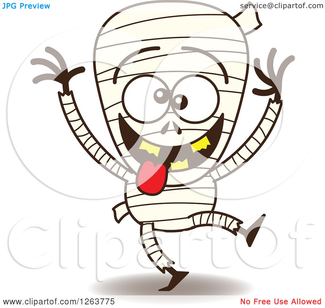 1080x1024 Clipart Of A Halloween Mummy Being Silly