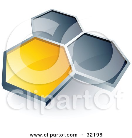 450x470 Royalty Free Vector Clip Art Illustration Of A Green Honeycomb