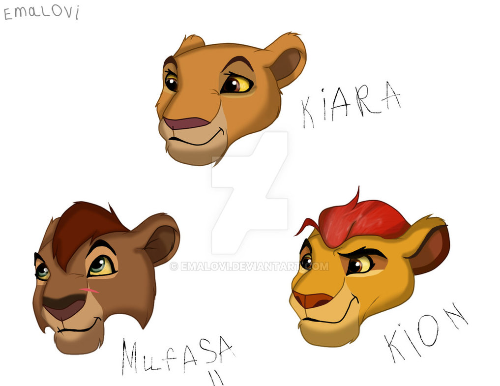 1017x785 Simba's And Nala's Cubs By Emalovi