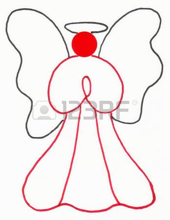 348x450 Angel Clipart Outline