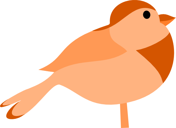 600x437 Simple Cartoon Bird Clip Art