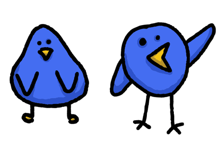 450x318 8 Cute Amp Simple Twitter Bird Graphics Free Vector 4vector
