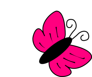 300x249 Pink Amp Black Butterfly Clip Art