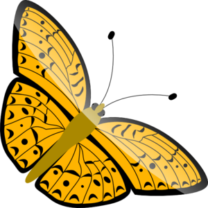 300x300 Simple Butterfly Clip Art