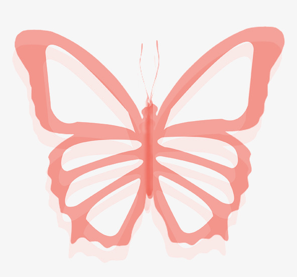 591x551 Simple Pink Butterfly Image, Simple, Butterfly, Image Png Image