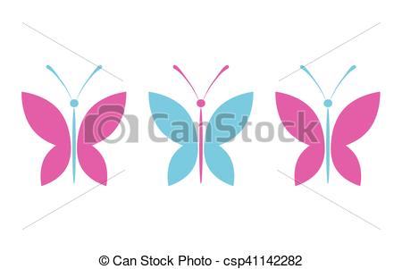 450x301 Simple Colorful Butterflies. Butterflies Design. Collection