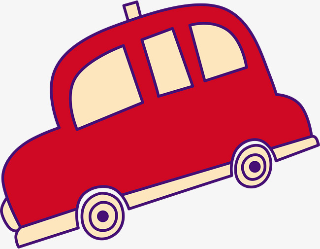 650x505 Hand Painted Red Car, Hand Drawn Car, Simple, Playful Png Image