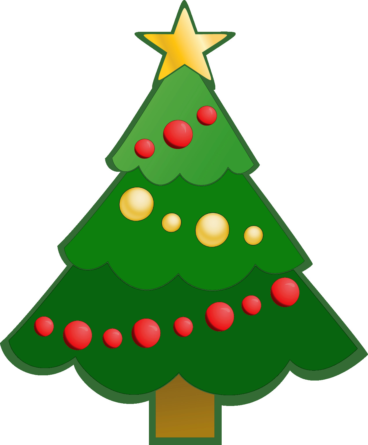 1270x1539 Transparent Deco Christmas Tree With Gifts Clipart Gallery Simple