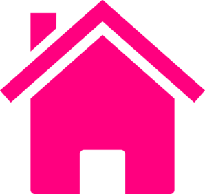 298x282 Simple Pink House Clip Art