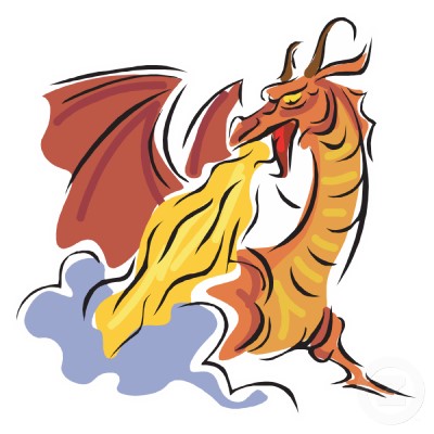 400x400 Clipart Dragon Fire
