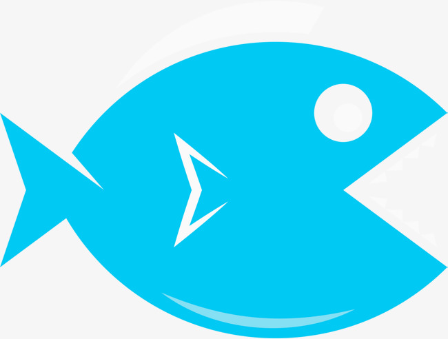 650x492 Blue Cartoon Big Fish, Blue Big Fish, Decorative Pattern, Simple