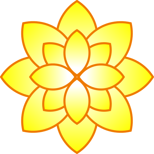 500x500 Purple Clipart Yellow Flower