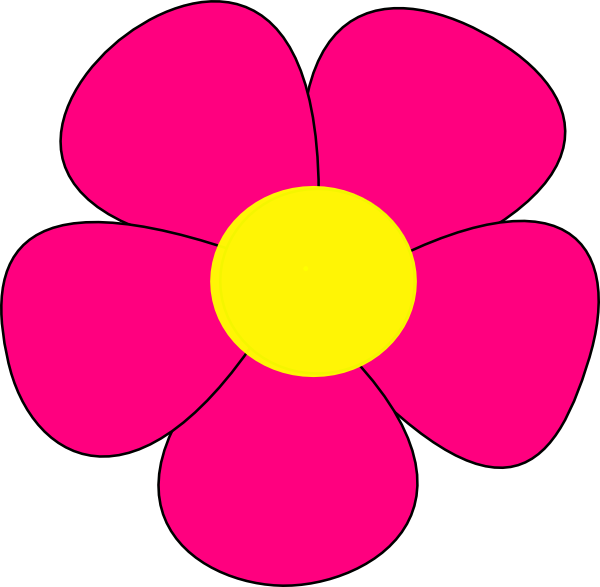 600x587 Simple Flower Clip Art