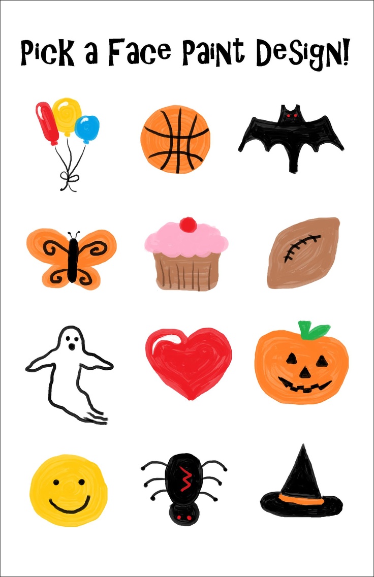 736x1136 Collection Of Halloween Face Painting Clipart High Quality