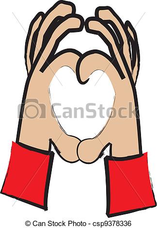 324x470 Heart Hand Shape. Simple Cartoon Drawing Of Two Hands Clip Art