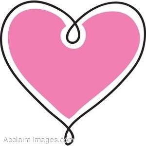 300x300 Pink Simple Heart Outline Clipart Collection