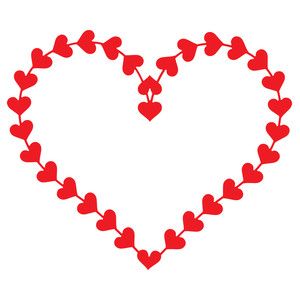 300x300 Simple Heart Wreath Silhouette Design, Heart Wreath And Silhouettes