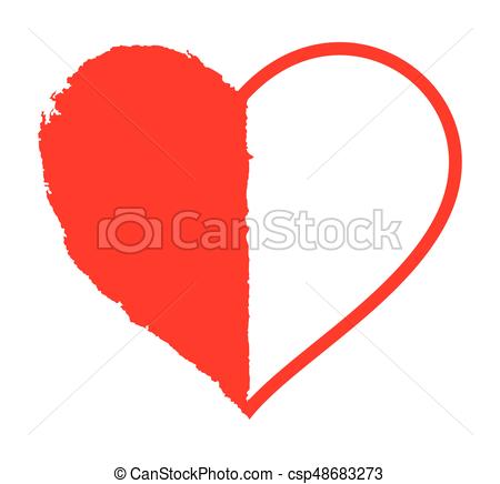 450x436 Vector Illustration Of The Simple Heart On White Vectors