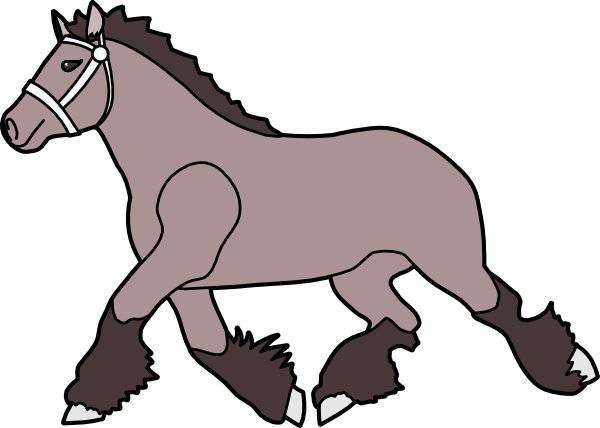 600x428 Simple Cartoon Horse Clip Art