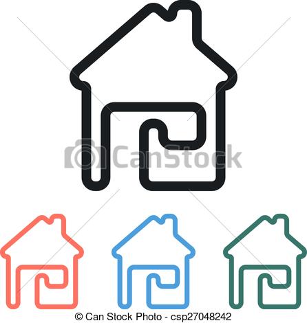 446x470 Vector Simple House Home Icon. Simple House Home Icon, Eps