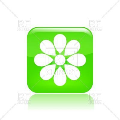 400x400 Simple Flower Icon Royalty Free Vector Clip Art Image