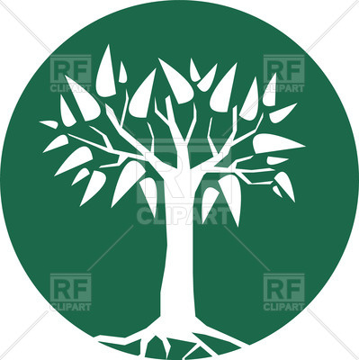 399x400 Stylized Simple Tree In Circle