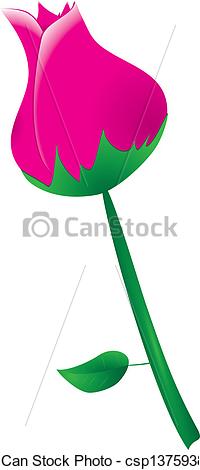 200x470 Simple Rose Illustration Vector