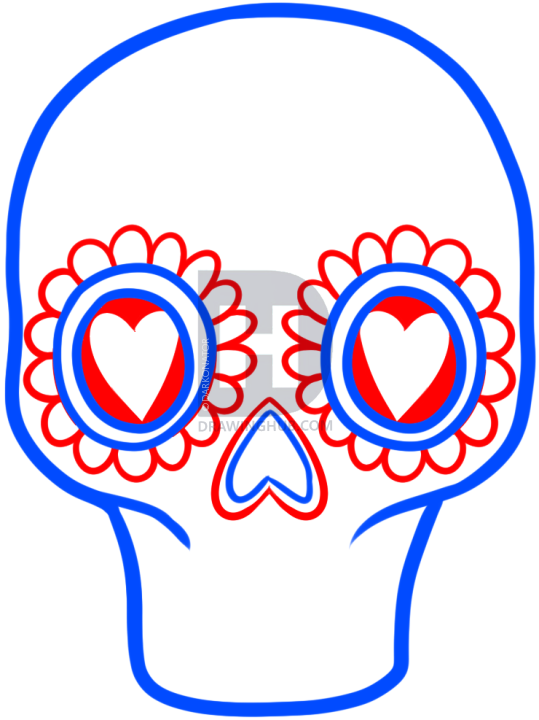 539x720 How To Draw A Sugar Skull Easy, Step By Step, Drawing Guide, By