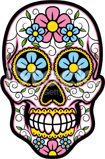 367x556 Simple Sugar Skull Clip Art. Sugar Skull Hispanic Art Lessons