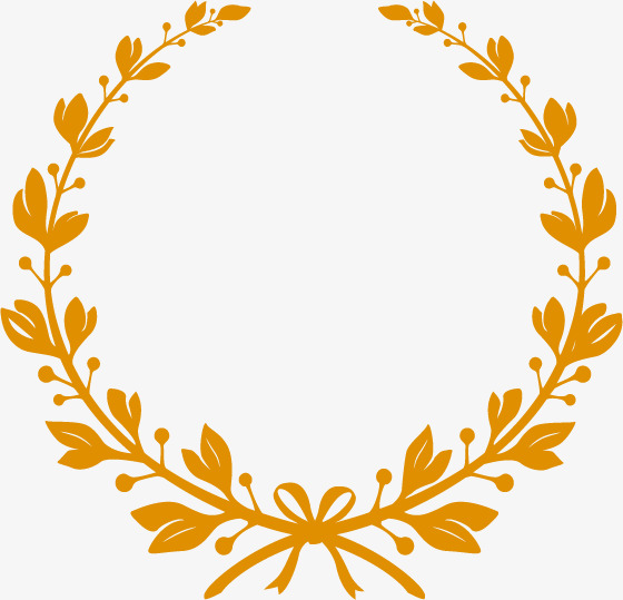 560x539 Yellow Simple Tree Rattan Circle Border Texture, Yellow, Simple