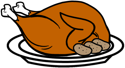 424x231 Cooked Turkey Leg Clipart
