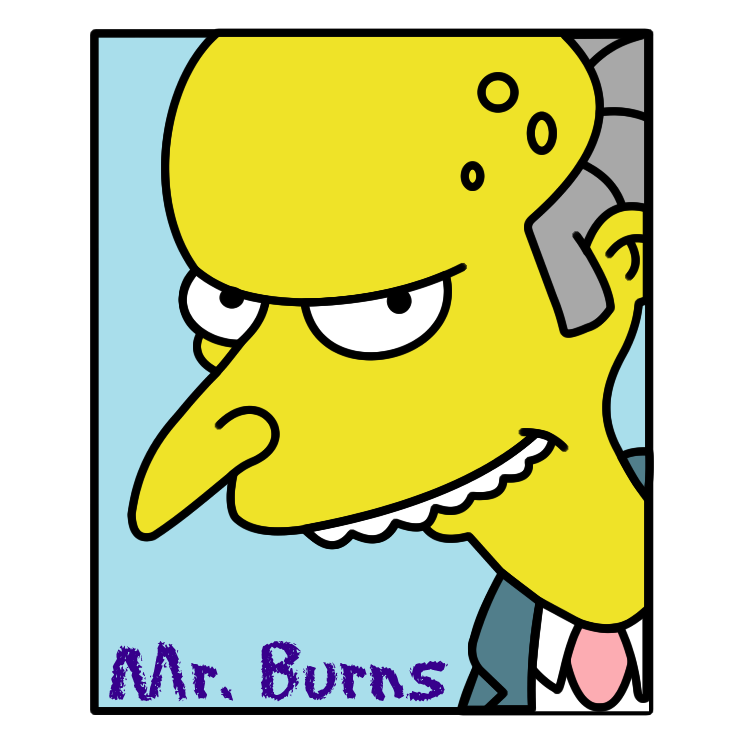 745x745 Simpsons Mr Burns Free Vector 4vector
