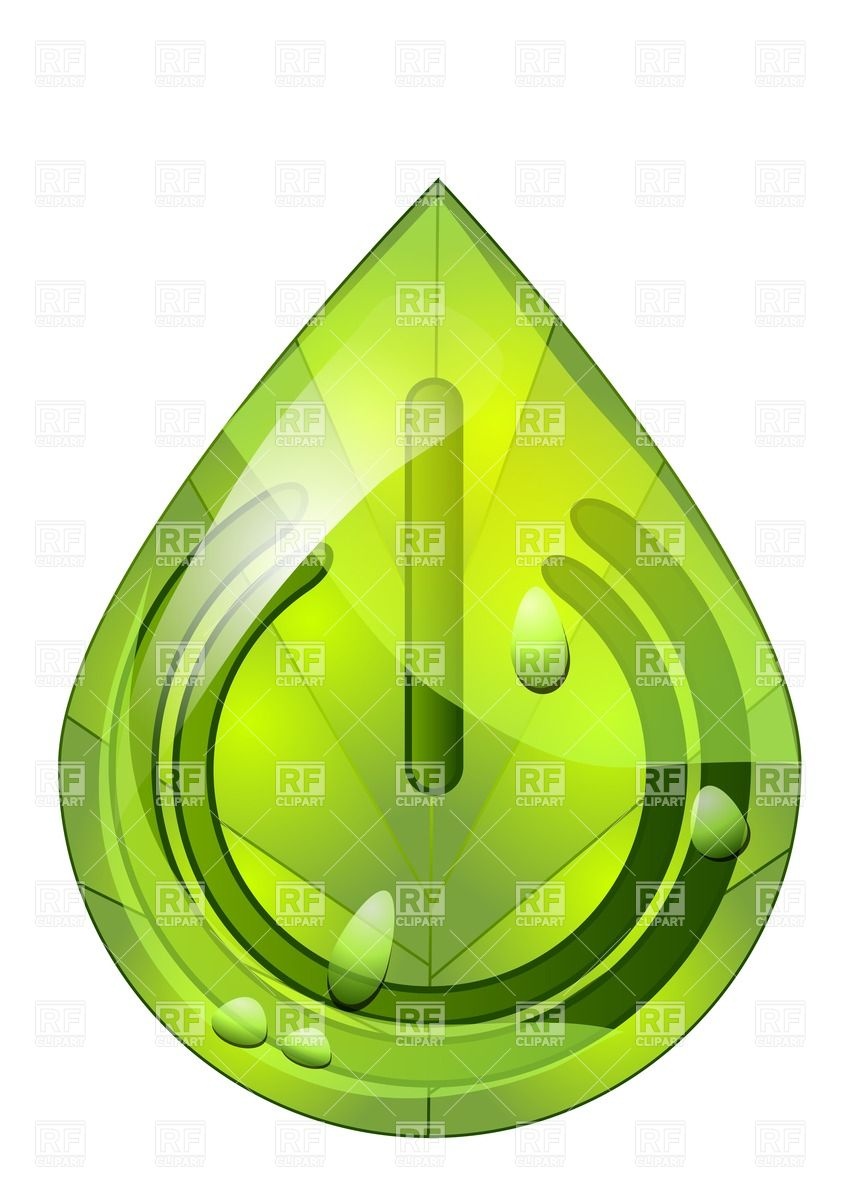858x1200 Ecological Power Sing Icon Royalty Free Vector Clip Art Image