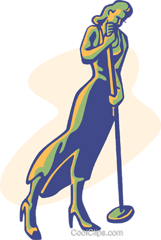 323x480 Lounge Singer, Night Club, Sing Royalty Free Vector Clip Art