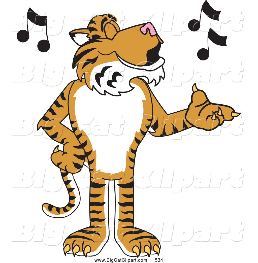 1024x1044 Big Cat Cartoon Vector Clipart Of A Striped Tiger Character School