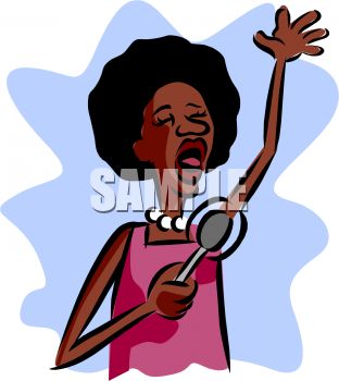 312x350 Lady Singing Clipart Collection