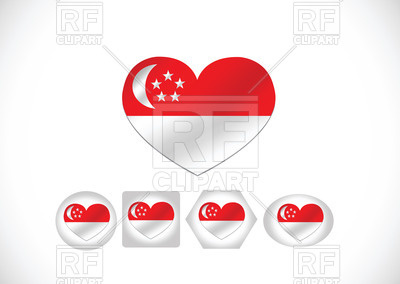 400x284 Singapore Flag Design Elements Royalty Free Vector Clip Art Image