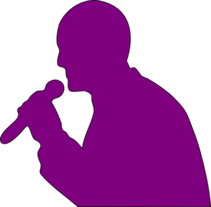 299x294 Singing Man Clip Art