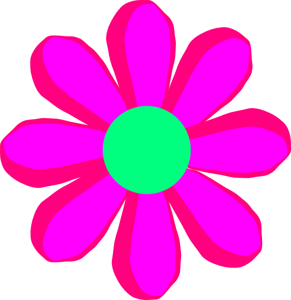 582x599 Cartoon Flower Images Flower Cartoon Pink Clip Art