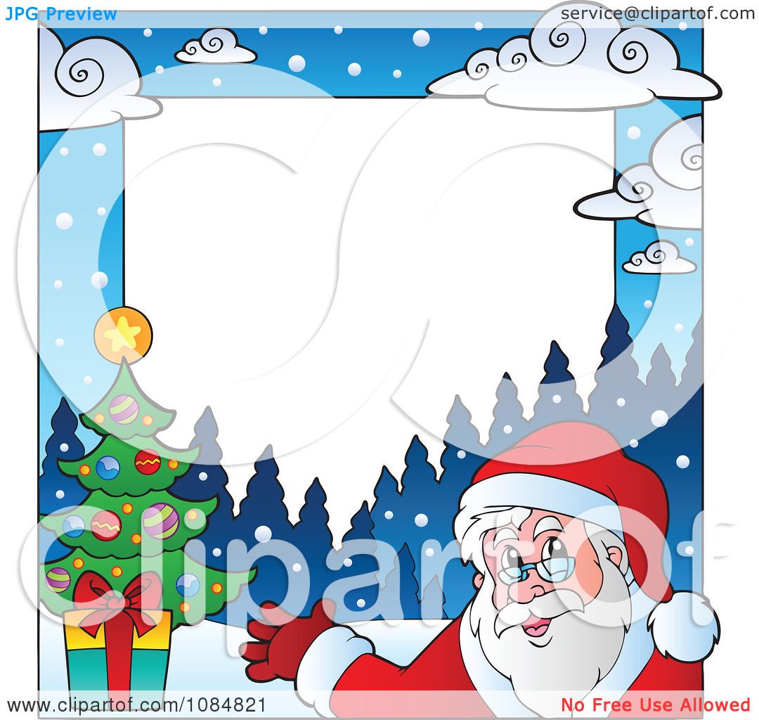 1080x1024 Clipart Christmas Santa Frame With Copyspace 1
